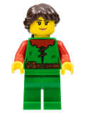 LEGO cas558 Forestwoman - Red, Ponytail