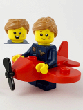 LEGO col382 Airplane Girl - Minifigure Only Entry