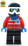 LEGO cty1079 Ski Patrol Member - Female, Dark Blue Helmet