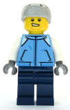 LEGO cty1087 Snowboarder - Male, Medium Blue Jacket, Light Bluish Gray Sports Helmet