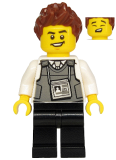 LEGO cty1135 Police - Security Officer, Black Legs, Brown Hair