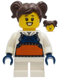 LEGO cty1248 Madison - White Robe with Dark Blue and Dark Orange Bogu Armor