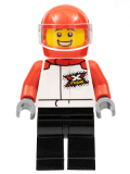 LEGO cty1419 Motorcycle Driver - Red Helmet, Black Legs, Red Arms