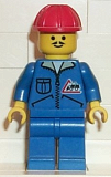 LEGO jbl002 Bulldozer Logo - Blue Legs, Red Construction Helmet
