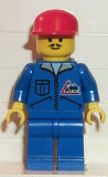 LEGO jbl009 Bulldozer Logo - Blue Legs, Red Cap